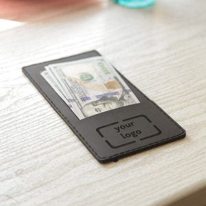 Check Holder, Eco Leather Check Presenter, FREE ENGRAVING