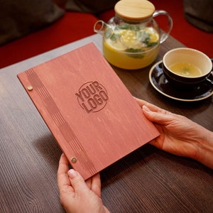 Wooden Menu Cover, Wooden Menu A4 A5 Custom size, Personalized Wine Menu Holder