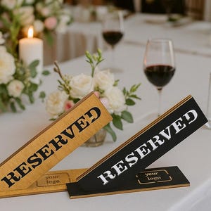 Reserved Table Sign, Custom Wood Reserved Sign, Wedding Seat Or Chair Sign, Wooden Table Plaque, Party Table Signs, Wedding Table Decor