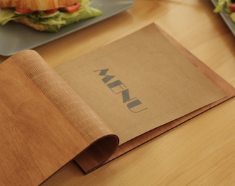 Menu en bois, Menu, Couverture de menu, Couverture de menu de restaurant, GRAVURE GRATUITE