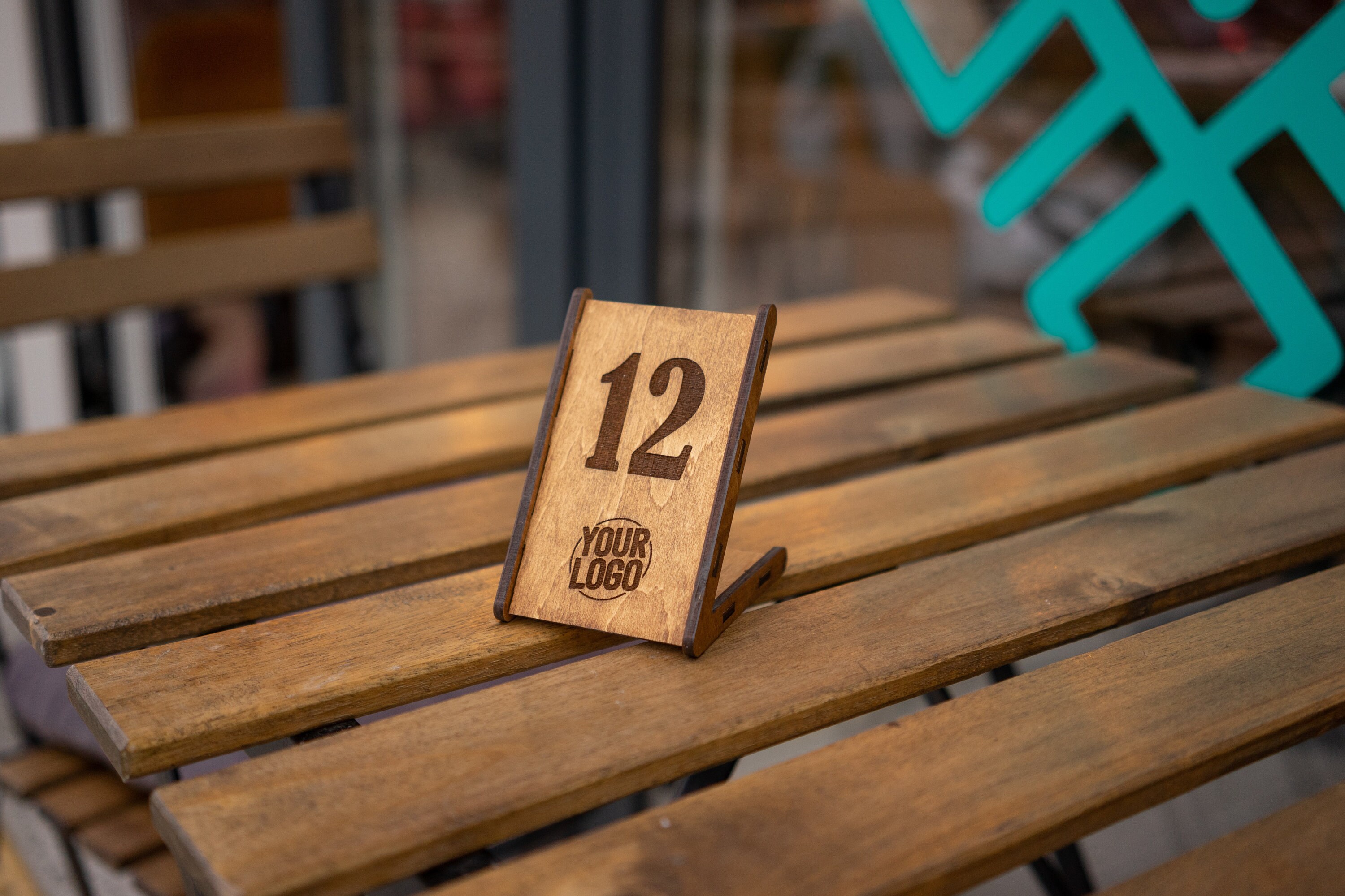 Wooden Table Number Signs Set, Custom Rustic Table Number Stands With ...