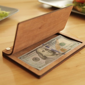 Check Holder, Wooden Check Presenter, FREE ENGRAVING image 1