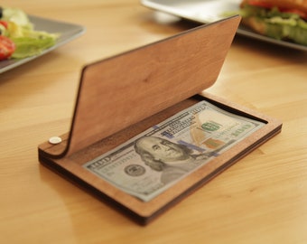 Check Holder, Wooden Check Presenter, FREE ENGRAVING