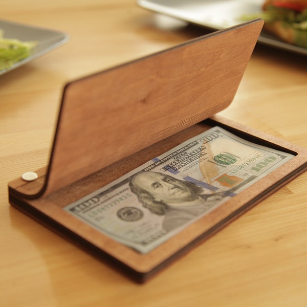 Scheckhalter, Scheck Präsenter aus Holz, KOSTENLOSE GRAVUR