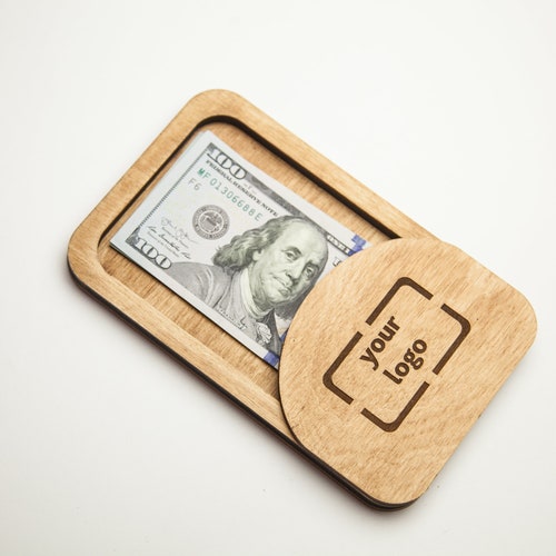 Check Holder Wooden Check Presenter FREE ENGRAVING Etsy