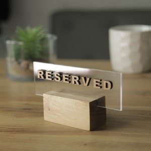Acrylic reserved sign, Acrylic Wedding Sign, Custom Acrylic Sign