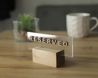 Acrylic reserved sign, Acrylic Wedding Sign, Custom Acrylic Sign