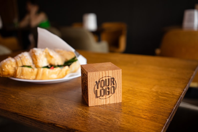 Custom Wooden QR code Sign, QR code menu sign, Wood logo sign, Custom Sign, Custom Logo Sign, Wooden Sign, QR code menu, Social Media Sign image 7
