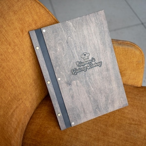 Menu de restaurant en bois, Couverture de menu de taille personnalisée, Couverture de menu gravée, Menu de restaurant personnalisé, Chemise de menu en bois