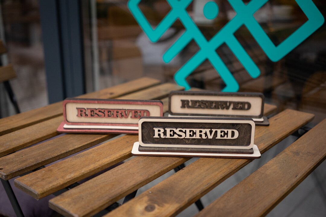Reserved Sign Wooden Reserved Table Sign, Custom Wood Reserved Seating Tag, Small ...