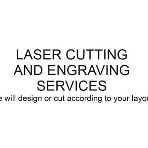 Laser cutting and engraving services - plywood, acrylic, we will design or cut according to your design