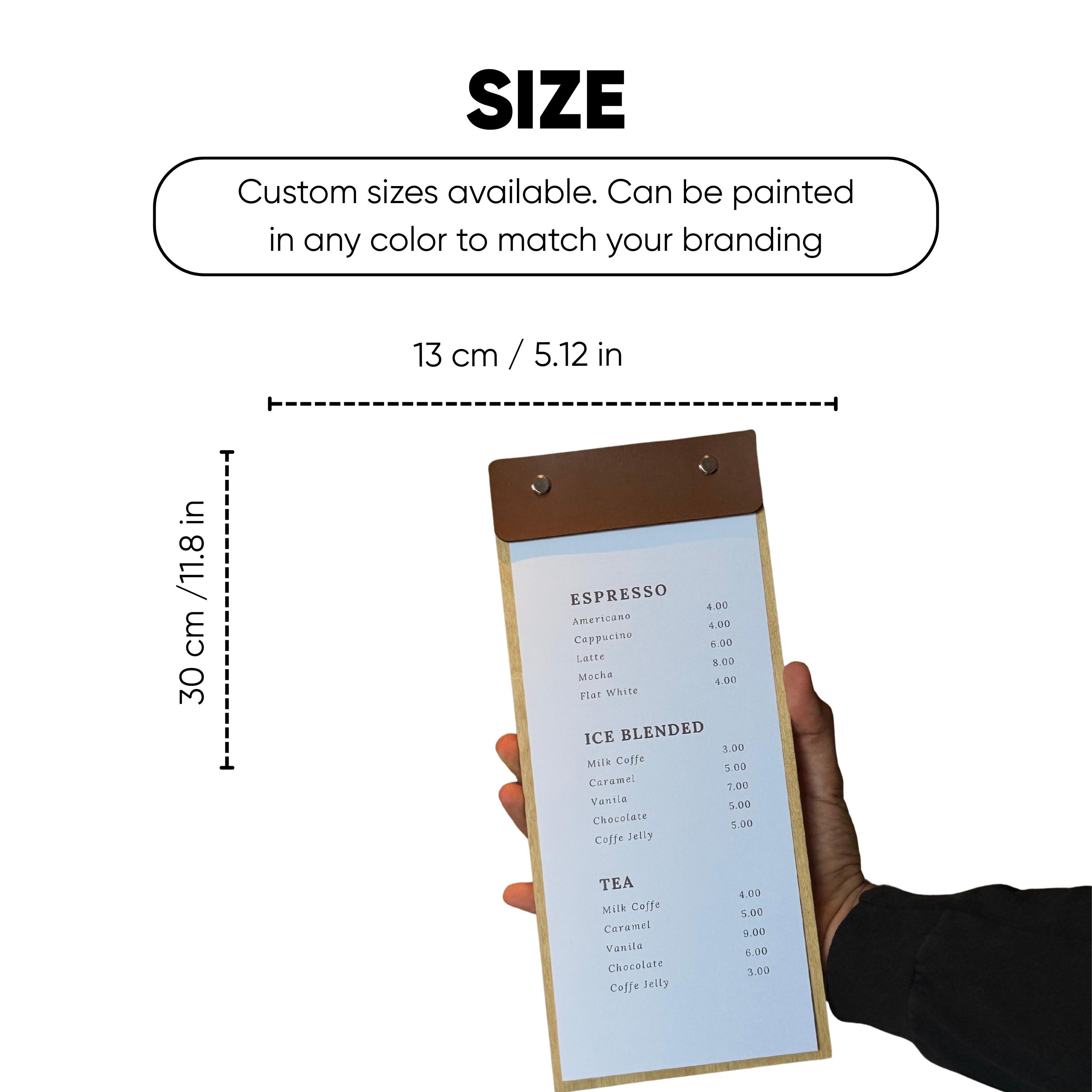 Engraved Wood Menu Board, Rustic Restaurant Menu Holder, Wine List ...