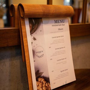 Menú de madera, menú, portada de menú, portada de menú de restaurante, GRABADO GRATUITO