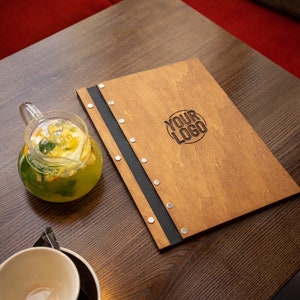 Menu en bois, Menu, Couverture de menu, Couverture de menu de restaurant