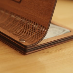 Chequehouder, houten chequepresentator, GRATIS GRAVURE afbeelding 5