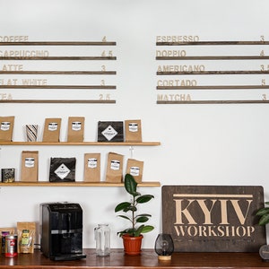 Wood Letter Board, Letter Sign Board, Coffee Letter Board, Coffee Shop Menu, Price List Board, Letterboard Rails, Business Price Menu image 8