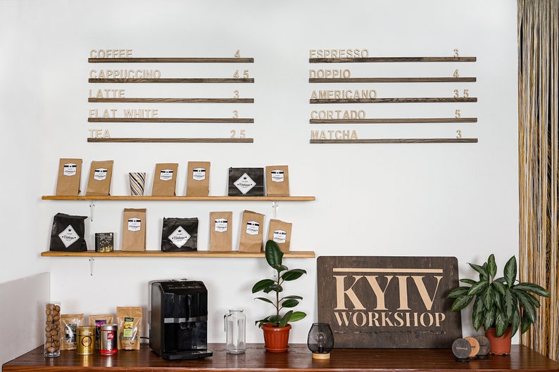 Wood Letter Board, Letter Sign Board, Coffee Letter Board, Coffee Shop Menu, Price List Board, Letterboard Rails, Business Price Menu image 8