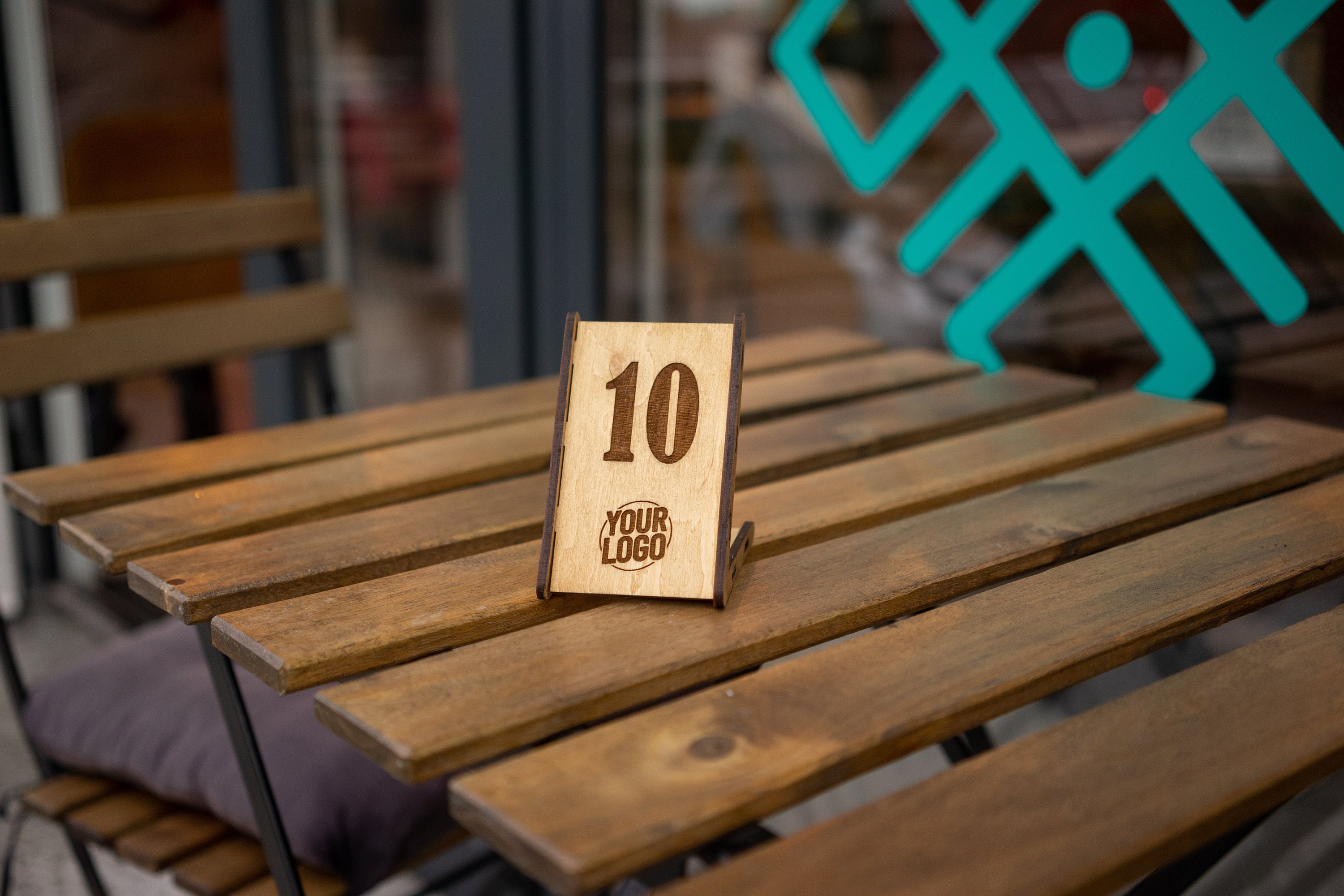Wooden Table Number Signs Set, Custom Rustic Table Number Stands With ...