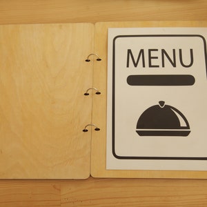 Menú de madera, menú, portada de menú, portada de menú de restaurante, GRABADO GRATUITO