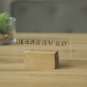 Acrylic Reserved Sign, Acrylic Wedding Sign, Custom Acrylic Sign - Etsy