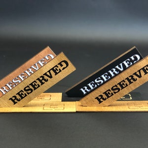 Reserved Table Sign, Wooden Rustic Board, Restaurant Decor, Wood Reserved Sign, Wood Sign, FREE ENGRAVING