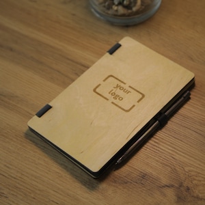 Check Holder with pen holder, Wooden Check Presenter