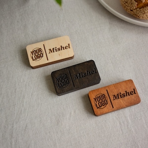 Hölzerne Namensschilder, benutzerdefinierte Personal Namensschilder, personalisierte magnetische Namensschild, Cafe Hotel Bar Abzeichen, umweltfreundliches Logo eingraviert
