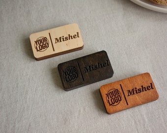 Wooden Name Badges, Custom Staff Name Tags, Personalized Magnetic Name Tag, Cafe Hotel Bar Badge, Eco Friendly Logo Engraved