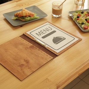 Menu en bois, Menu, Couverture de menu, Couverture de menu de restaurant, GRAVURE GRATUITE