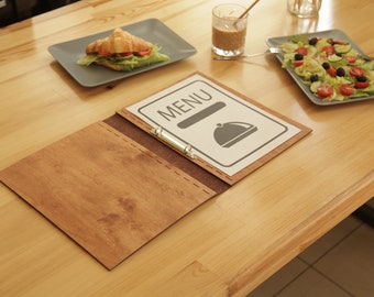 Wooden Menu, Menu, Menu Cover, Restaurant Menu Cover, FREE ENGRAVING
