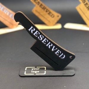 Reserved Table Sign, Wooden Rustic Board, Restaurant Decor, Wood Reserved Sign, Wood Sign, FREE ENGRAVING