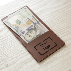 Check Holder, Eco Leather Check Presenter, FREE ENGRAVING
