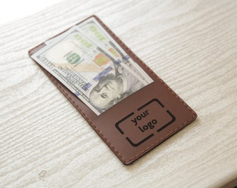 Check Holder, Eco Leather Check Presenter, FREE ENGRAVING