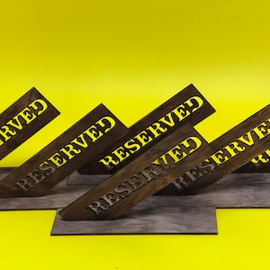 Reserved Table Sign, Wooden Rustic Board, Restaurant Decor, Wood Reserved Sign