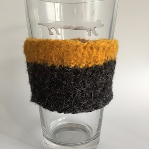 Pint Glass Coozie Hand-Knit Felted Wool