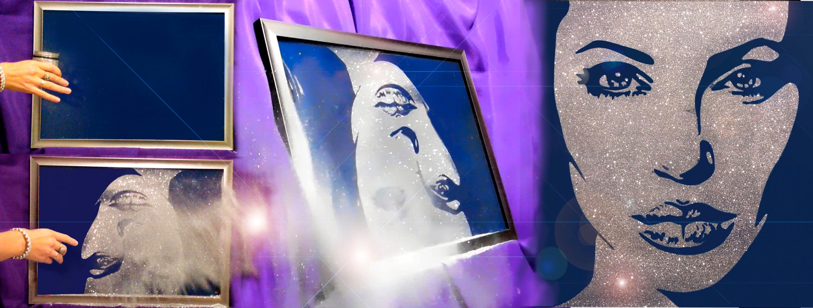 DIY Glitter portrait from photo Custom glitter portrait Etsy