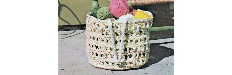 Instant PDF Download Vintage Planter Basket Crochet Pattern