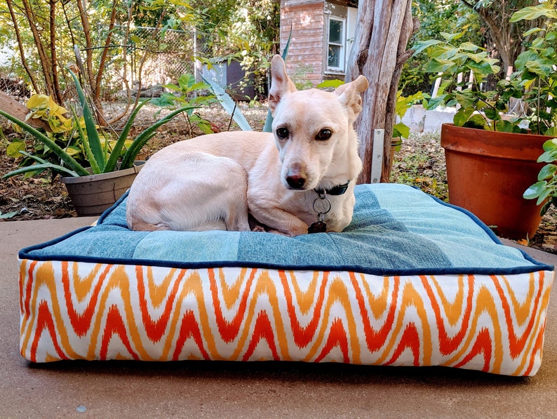 Quilted Denim Dog Bed Duvet Etsy