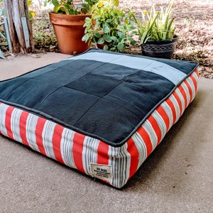 Red, White, and Black Dog Bed Duvet