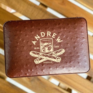 Travel Cigar Case, Cigar Case Leather, Cigar Case Personalized, Cigar Holder, Cigar Accessories, Unique Cigar Case, Mens Gifts, Cigar Lovers