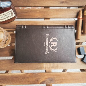Book Style Cigar Case, Mens Gift, Personalized Humidor, Fathers Day Gift, Christmas Gift For Him, Cigar Travel Case, Cigar Box Humidor Gift