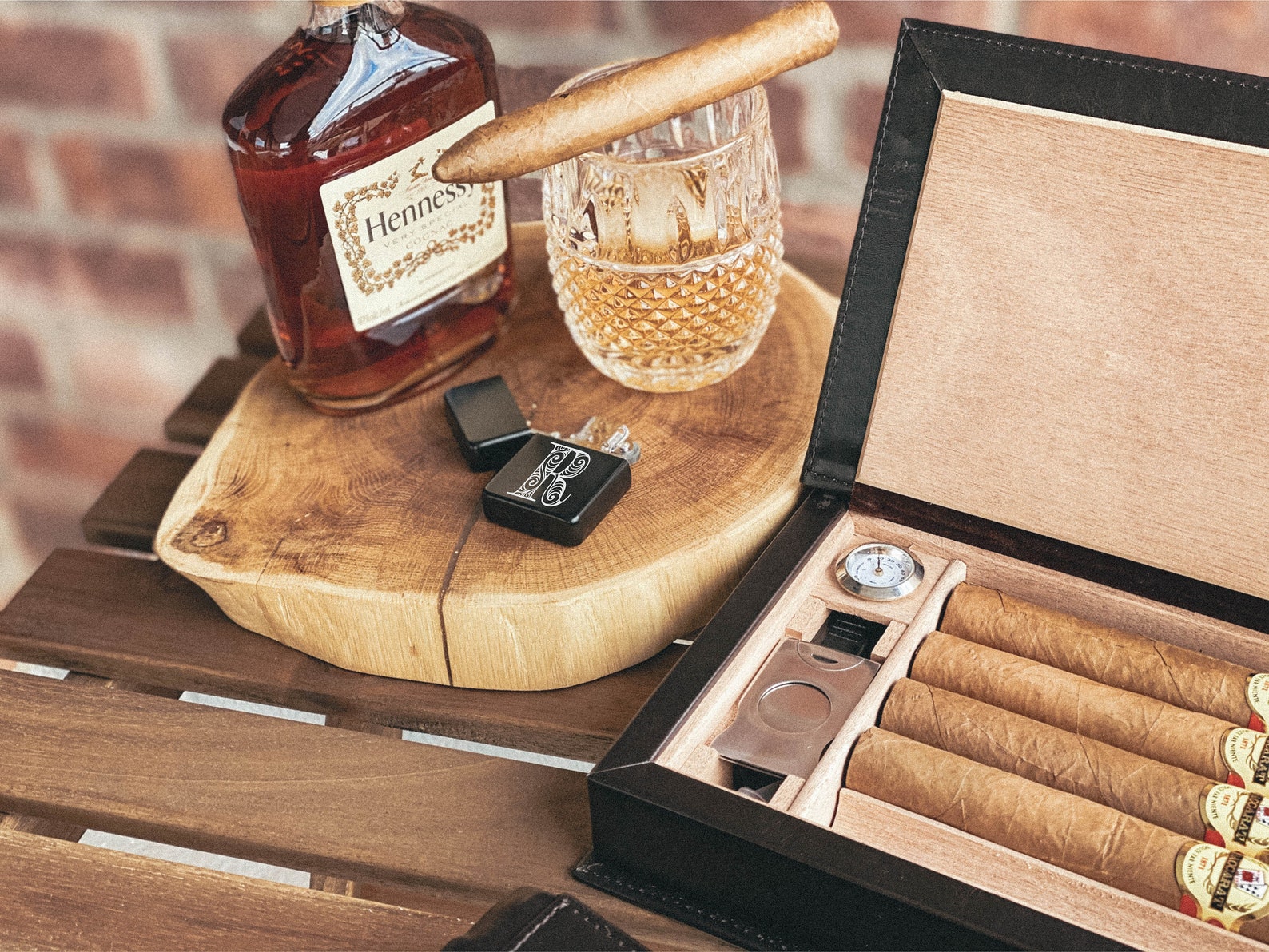 Personalized Cigar Set Gift for Men Husband Cigar Case Etsy UK