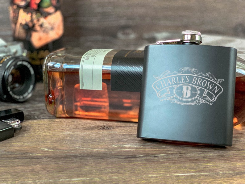 Personalized Flask Groomsmen Gift Portable Flask Alcohol Etsy