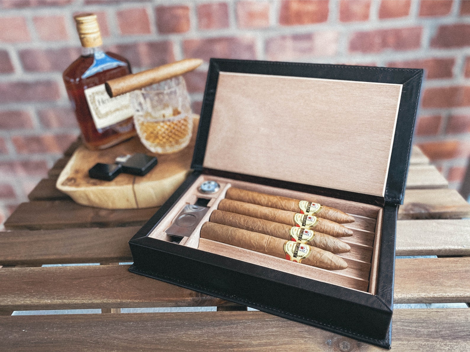 Personalized Cigar Set Gift for Men Husband Cigar Case Etsy UK