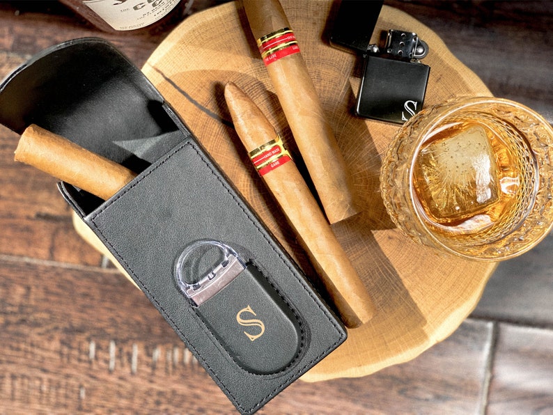 Personalized Cigar Travel Case Groomsmen Gift Gifts for Men Etsy