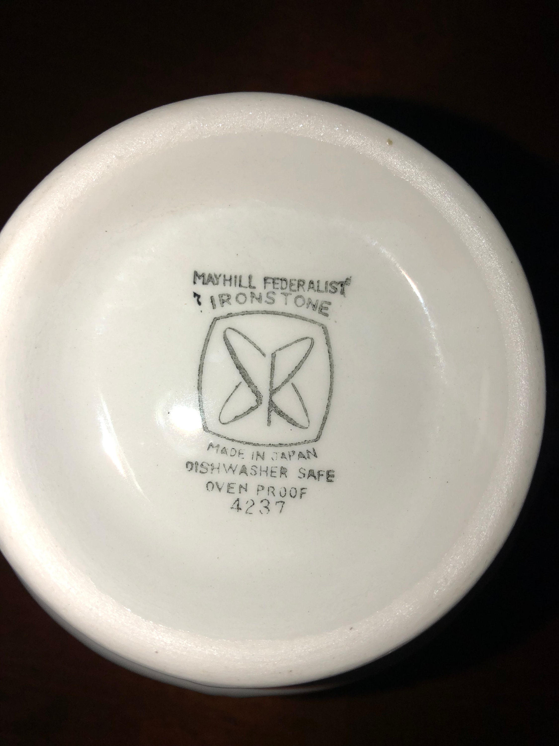 Blue and White Cream and Sugar Set Mayhill Federalist Etsy