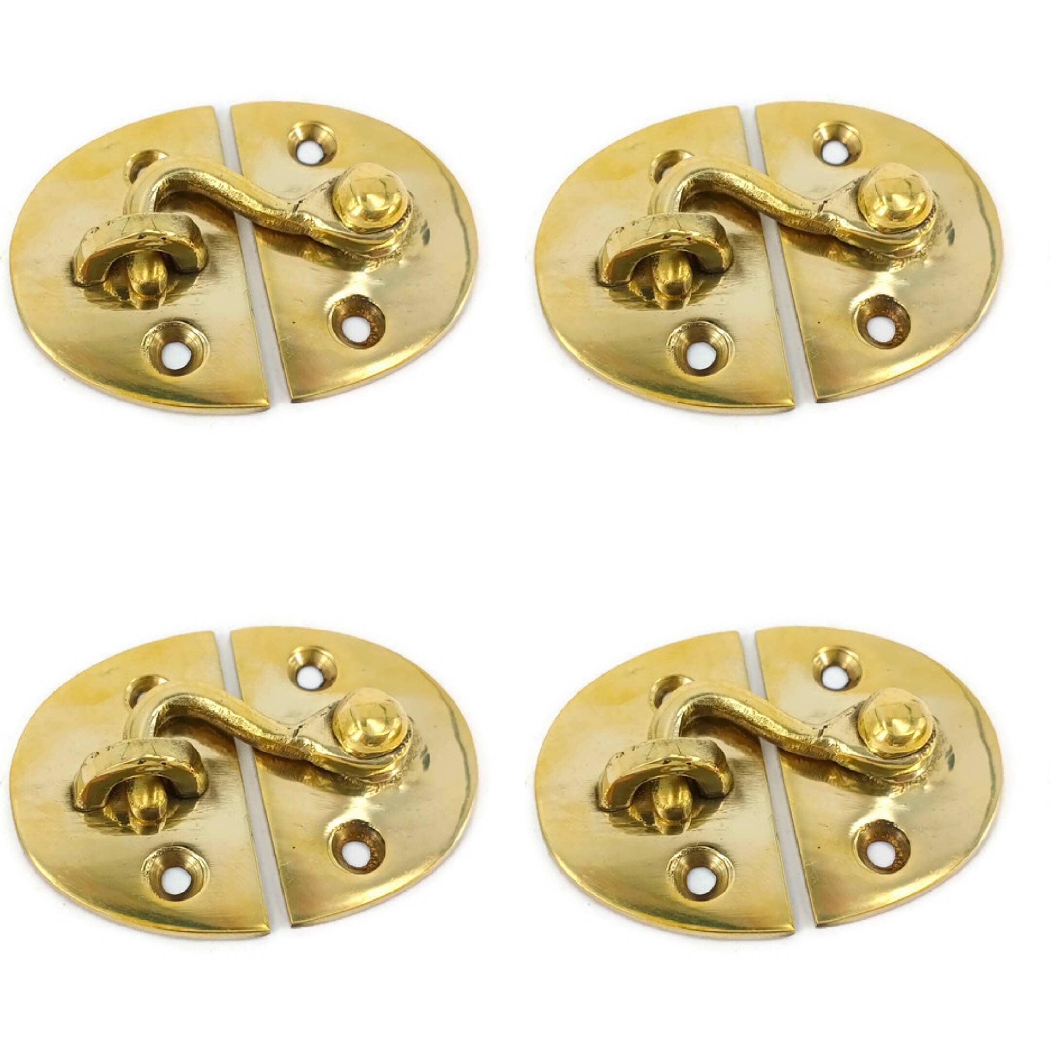 4 small swing arm catch solid brass Hasp latch for door Etsy