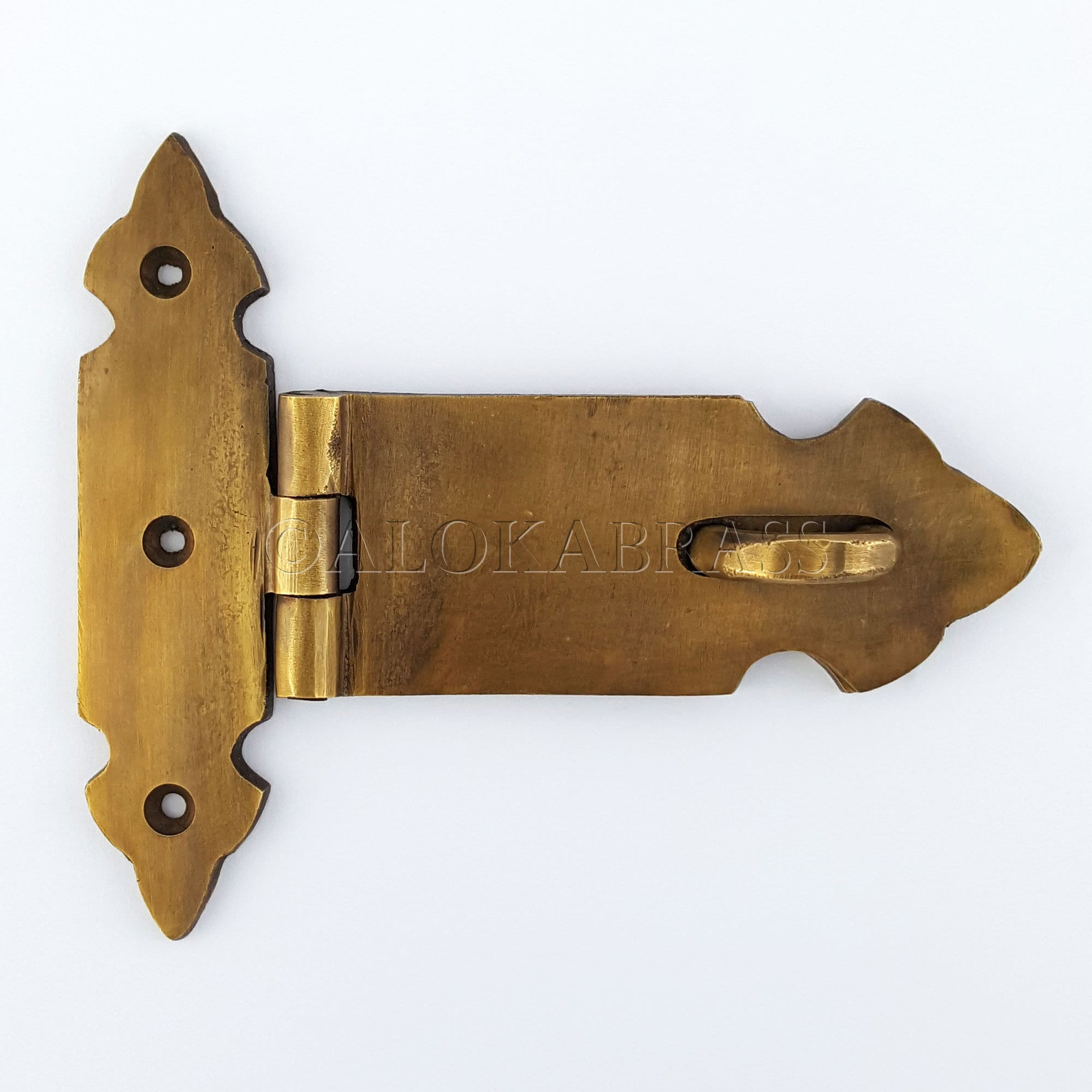 Solid Brass Large Heavy 12.7cm Brass Hasp Staple Latch Catch 