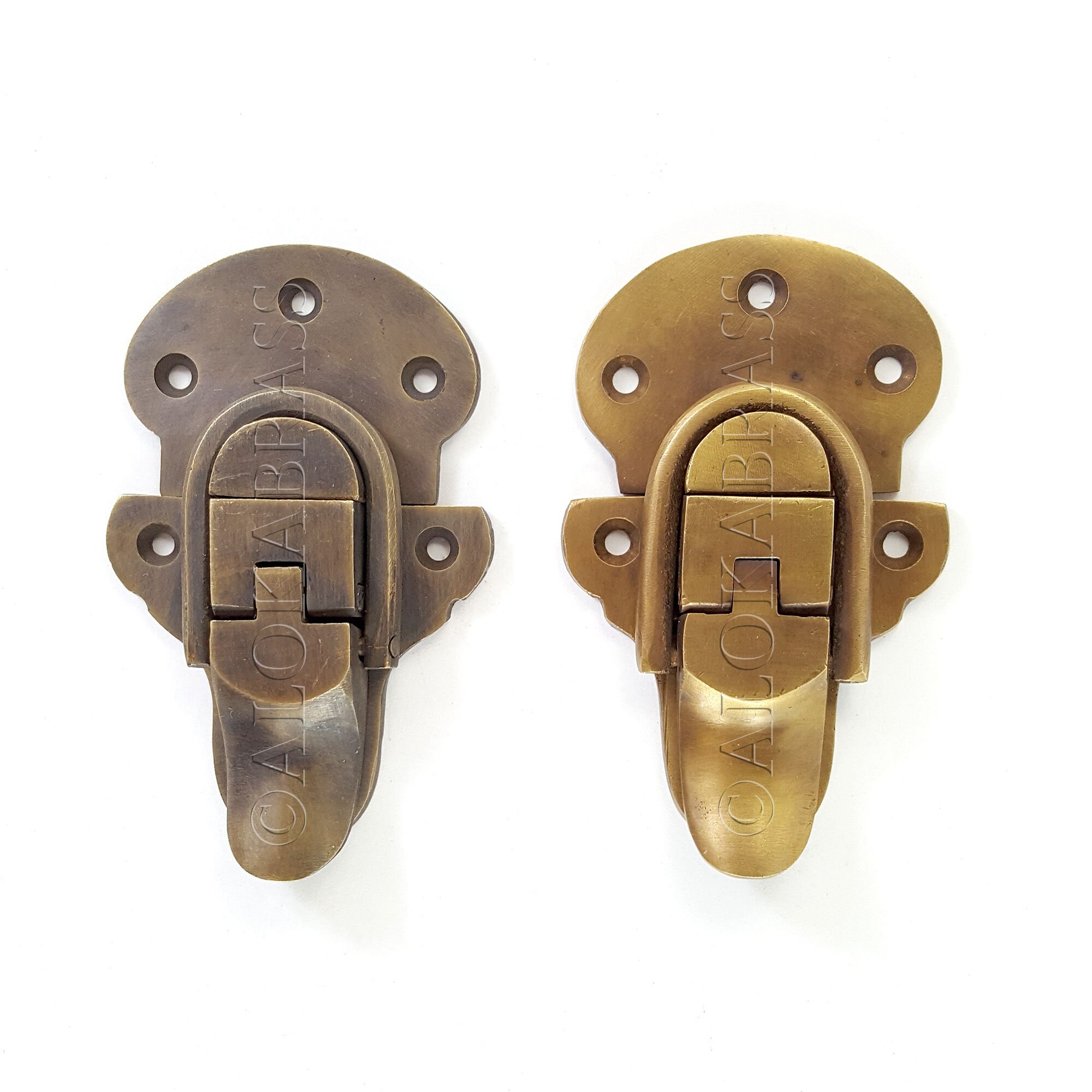 Unique Vintage Style Cabinet, Door Latch Hook,cupboard Latch,door Pantry  Lock,furniture Catch Lock, Solid Brass Hasp Lock 4 Wide X2 