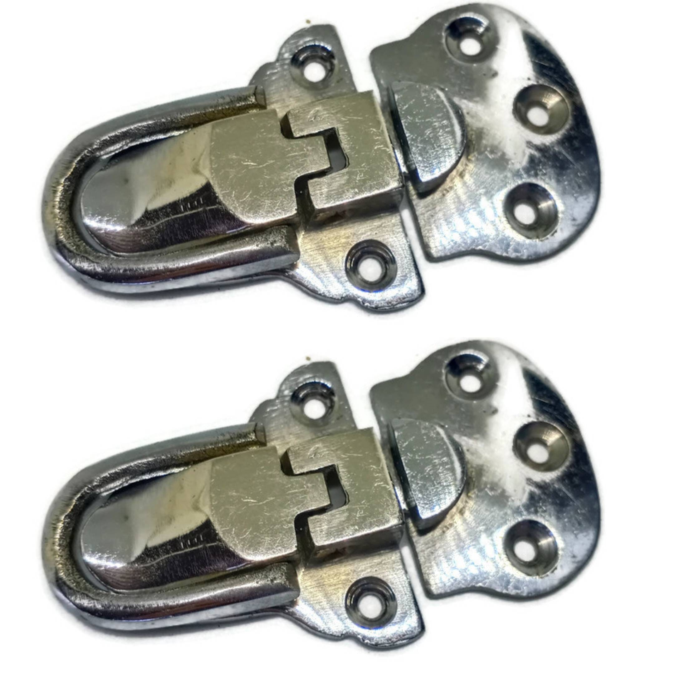 2 brass large Trunk Catch Hasp latch for Suitcase box chrome Etsy